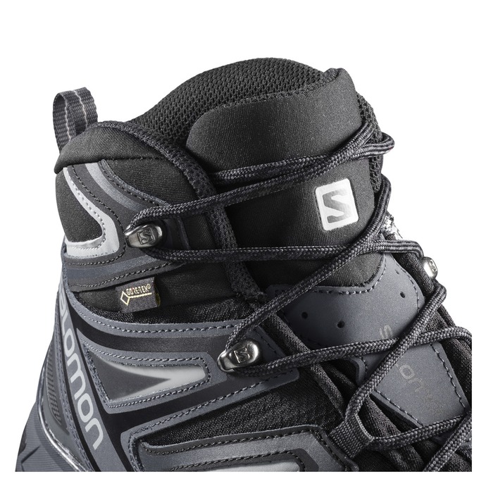 Men's Salomon X ULTRA 3 MID GTX Hiking Shoes Black | HPZESM-956