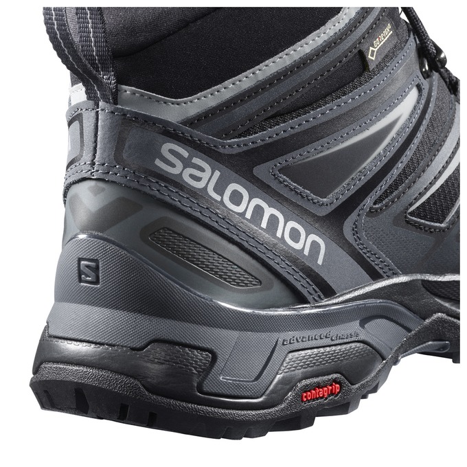 Men's Salomon X ULTRA 3 MID GTX Hiking Shoes Olive / Black | PCESLF-810