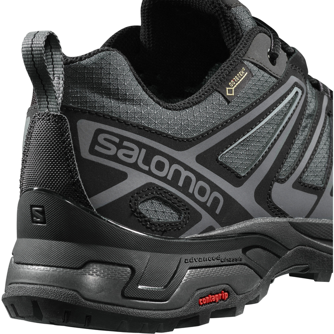 Men's Salomon X ULTRA 3 PRIME GTX Hiking Shoes Silver / Black | GEJZFH-149