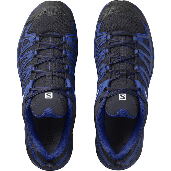 Men's Salomon X ULTRA 3 PRIME Hiking Shoes Blue / Black | SOURWV-437