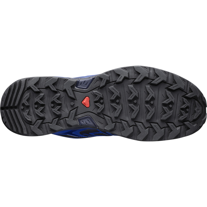Men's Salomon X ULTRA 3 PRIME Hiking Shoes Blue / Black | SOURWV-437
