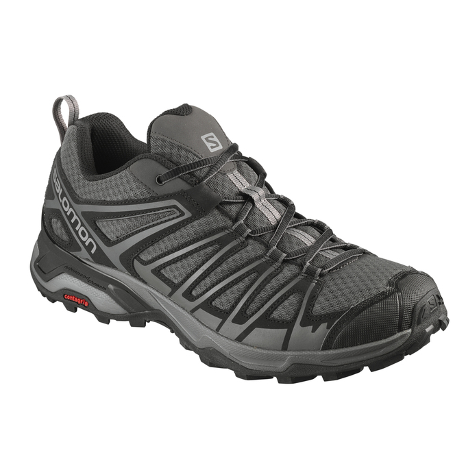 Men's Salomon X ULTRA 3 PRIME Hiking Shoes Silver / Black | WGBRZQ-268