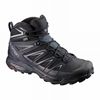 Men's Salomon X ULTRA 3 WIDE MID GORE-TEX Hiking Boots Black | ELWVFJ-247
