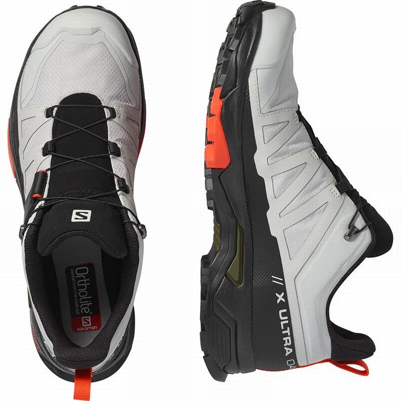 Men's Salomon X ULTRA 4 GORE-TEX Hiking Shoes Grey / Black | AJGVBD-978