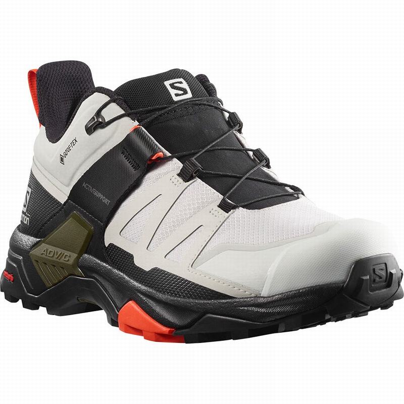 Men's Salomon X ULTRA 4 GORE-TEX Hiking Shoes Grey / Black | AJGVBD-978