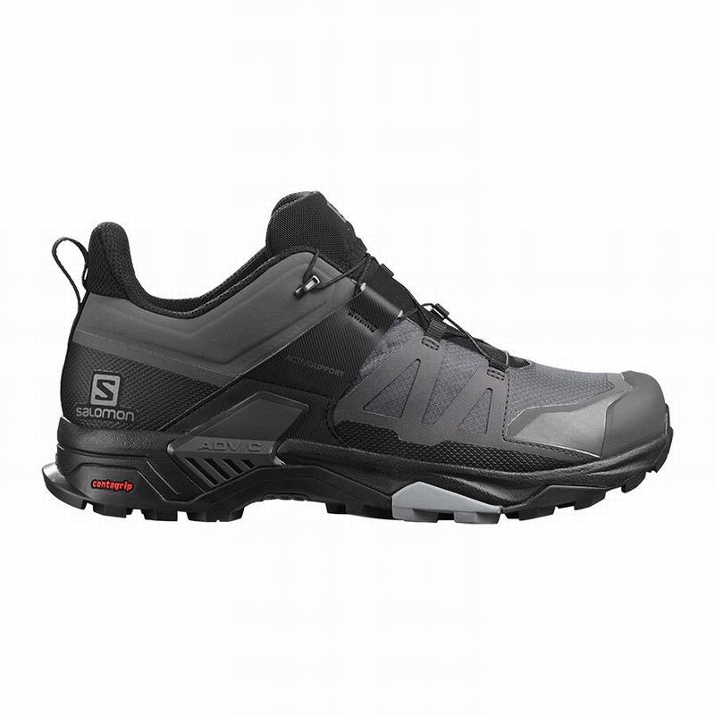 Men\'s Salomon X ULTRA 4 GORE-TEX Hiking Shoes Black | EUQNKF-256