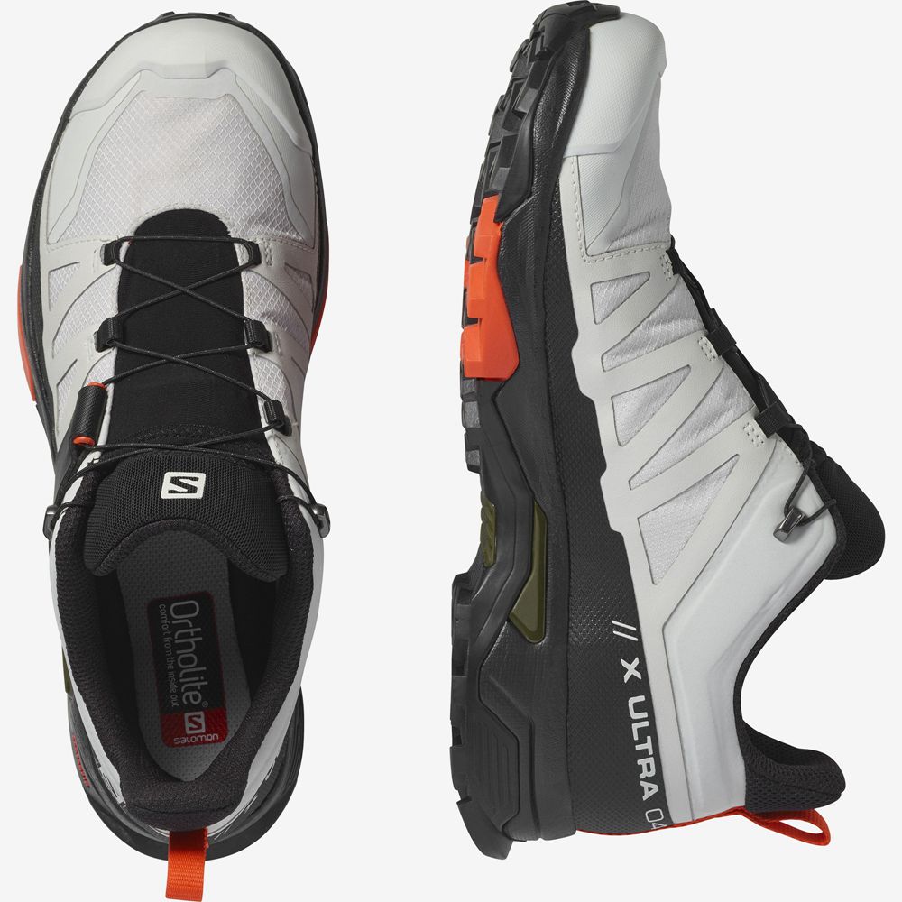 Men's Salomon X ULTRA 4 GORE-TEX Hiking Shoes White | QCXLKJ-657