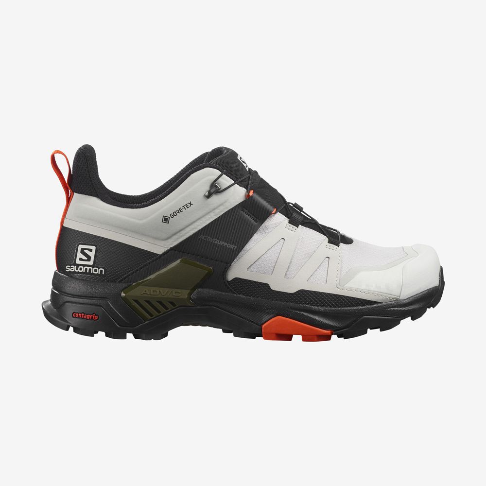 Men\'s Salomon X ULTRA 4 GORE-TEX Hiking Shoes White | QCXLKJ-657