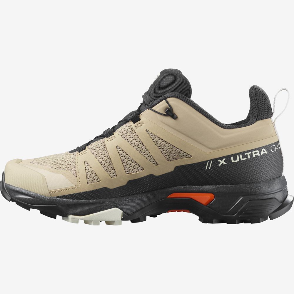 Men's Salomon X ULTRA 4 Hiking Shoes Beige | IBYXNF-706