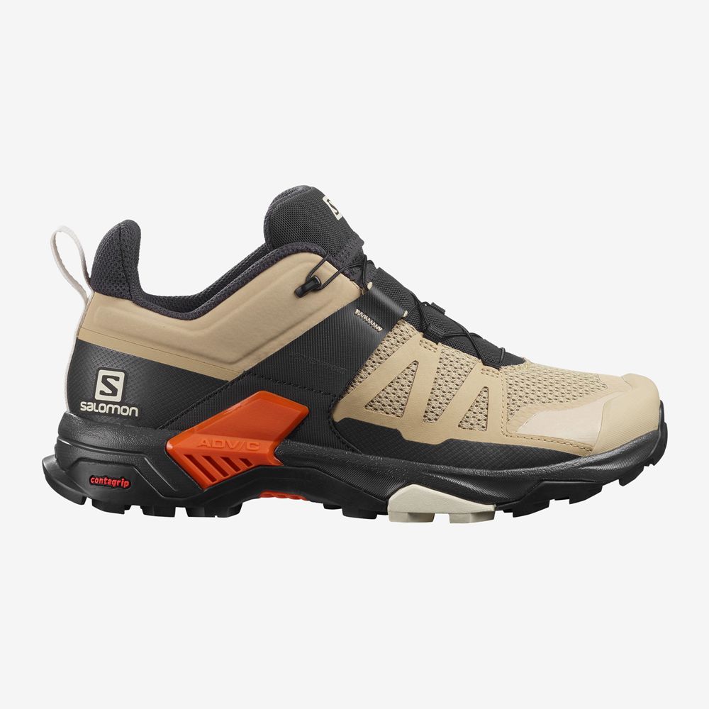 Men\'s Salomon X ULTRA 4 Hiking Shoes Beige | IBYXNF-706