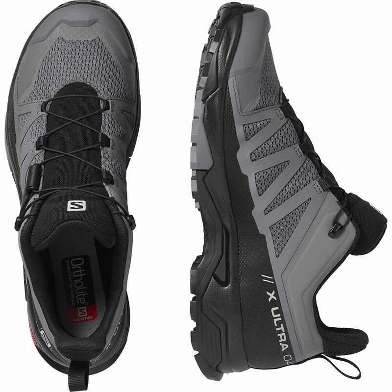 Men's Salomon X ULTRA 4 Hiking Shoes Black | ZRQOHC-804