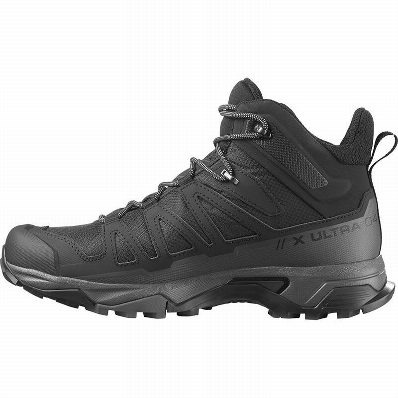 Men's Salomon X ULTRA 4 MID GORE-TEX Hiking Boots Black / Blue | EKYRFP-596