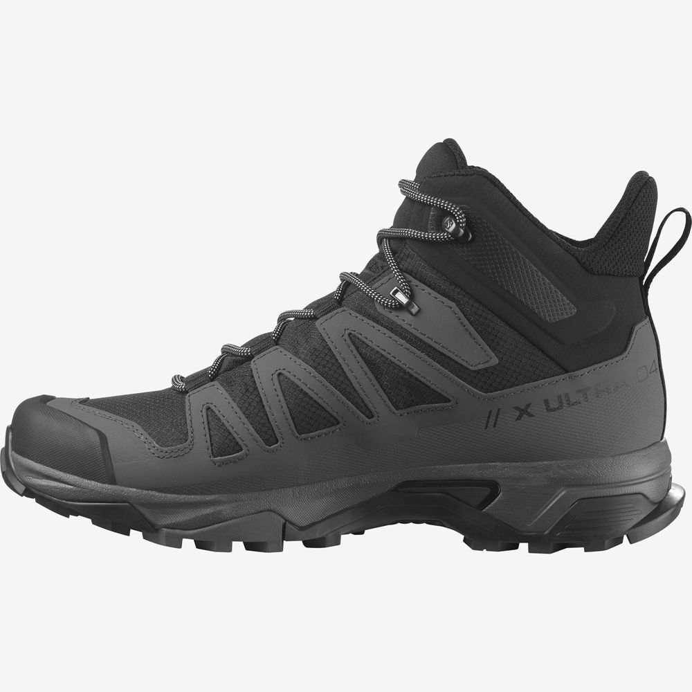 Men's Salomon X ULTRA 4 MID GORE-TEX Hiking Boots Black | JRNTCA-370