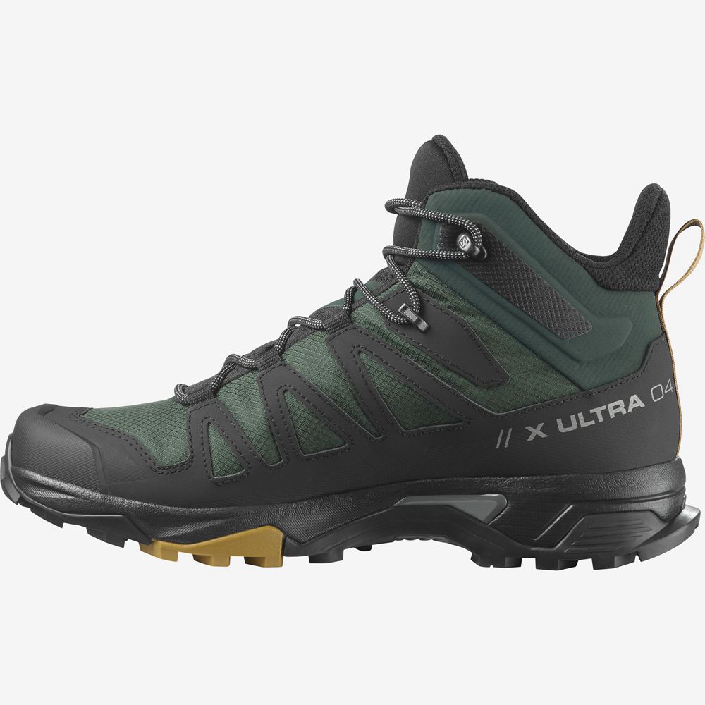 Men\'s Salomon X ULTRA 4 MID GORE-TEX Hiking Boots Green | KXARVM-176