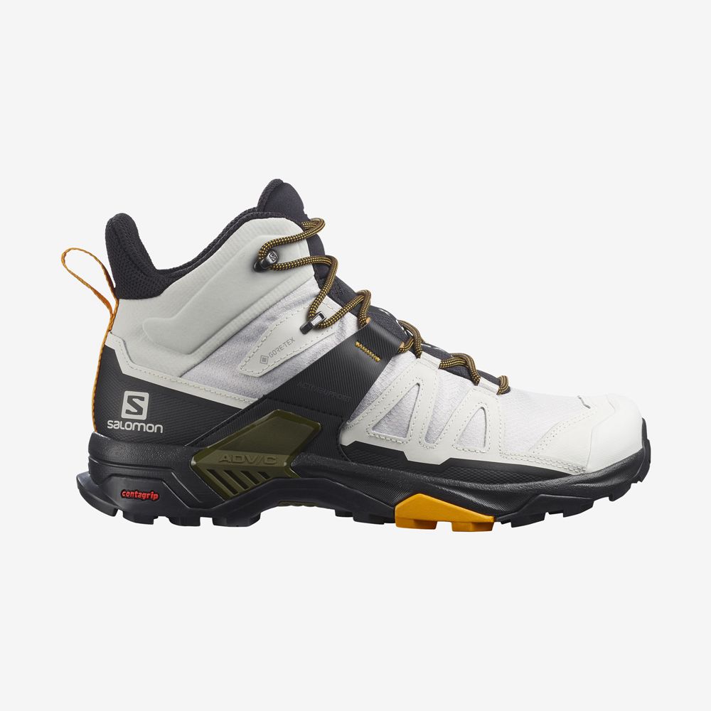 Men\'s Salomon X ULTRA 4 MID GORE-TEX Hiking Boots Sliver | QYFNHG-958