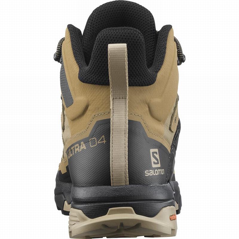 Men's Salomon X ULTRA 4 MID GORE-TEX Hiking Boots Brown / Black | TGWPLC-740