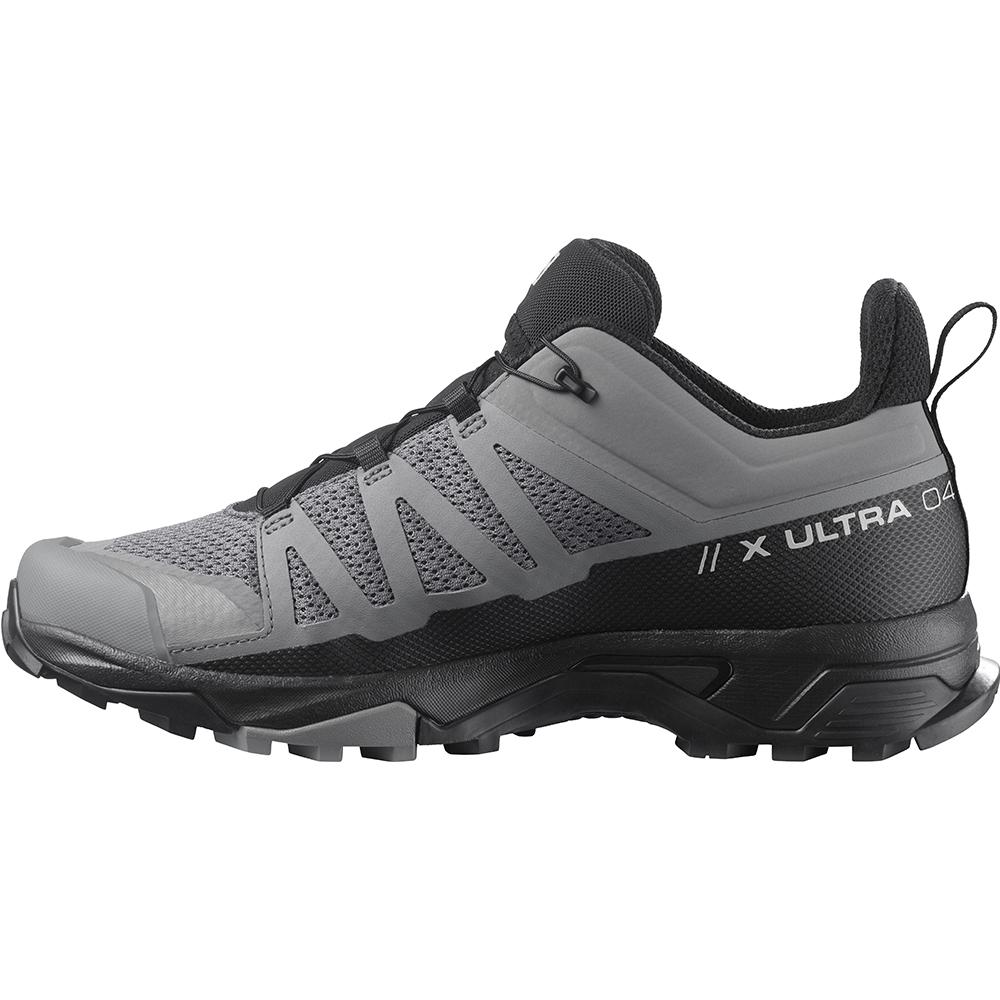 Men's Salomon X ULTRA 4 Running Shoes Gray | QHMTZK-085