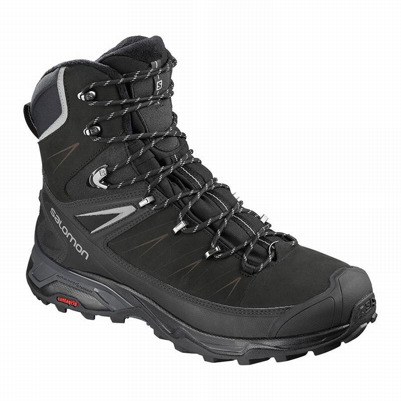 Men\'s Salomon X ULTRA CLIMASALOMON WATERPROOF 2 Winter Boots Black | QSMDJF-503