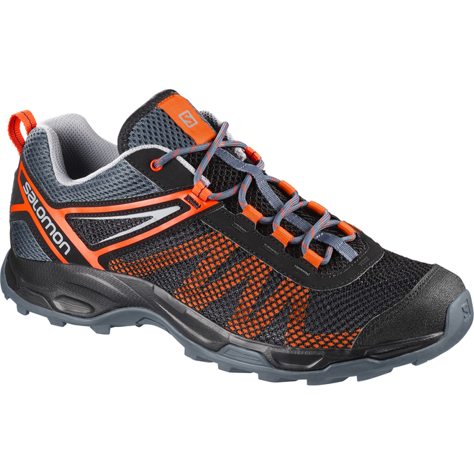 Men\'s Salomon X ULTRA MEHARI Running Shoes Black Orange | BAOUMF-604