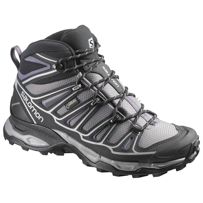 Men\'s Salomon X ULTRA MID 2 W SPIKES GTX Winter Boots Black | FOMHPC-956