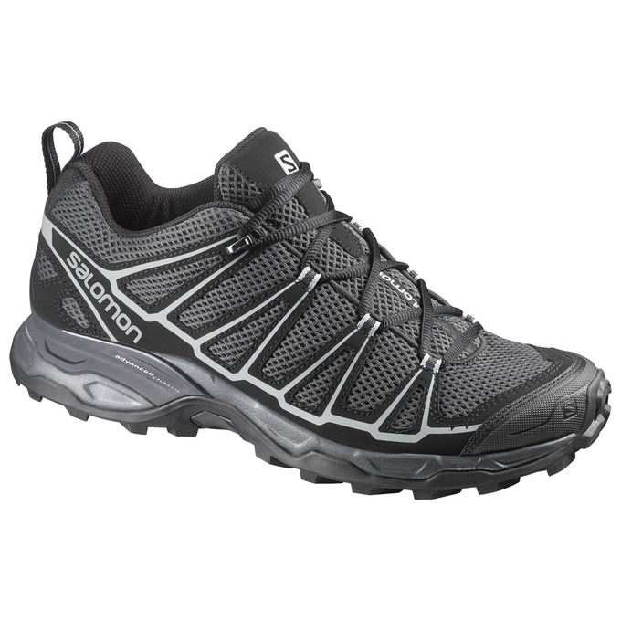 Men\'s Salomon X ULTRA PRIME Hiking Shoes Grey / Black | HFWSYC-120