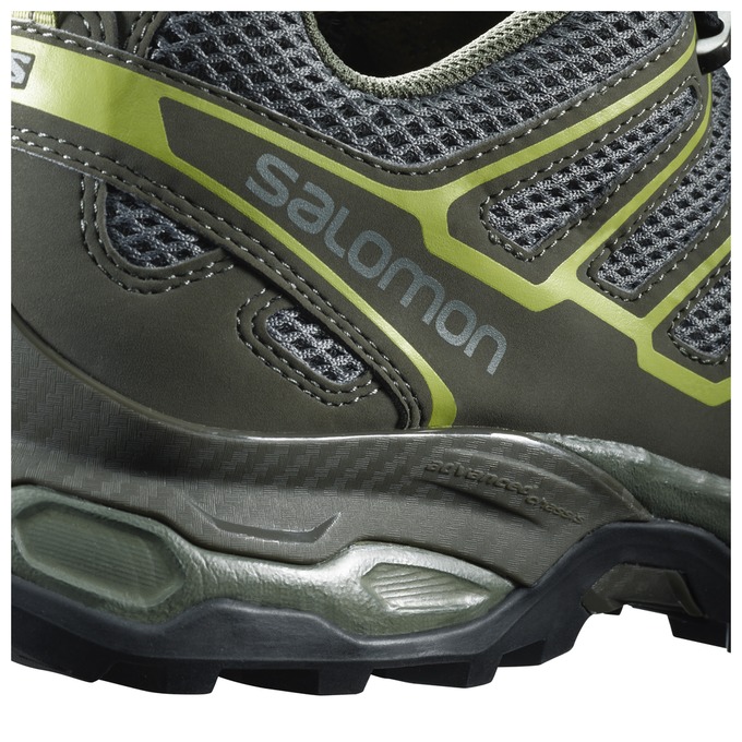 Men's Salomon X ULTRA PRIME Hiking Shoes Olive / Black | HUQEOC-401