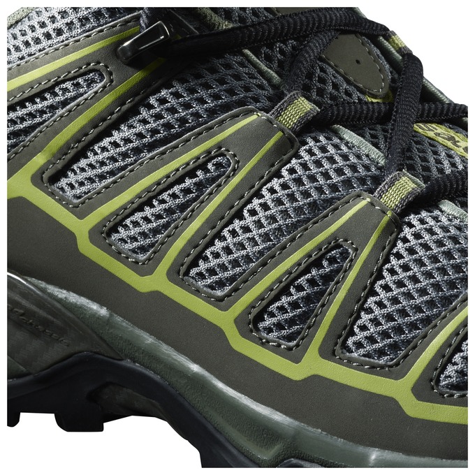 Men's Salomon X ULTRA PRIME Hiking Shoes Olive / Black | HUQEOC-401