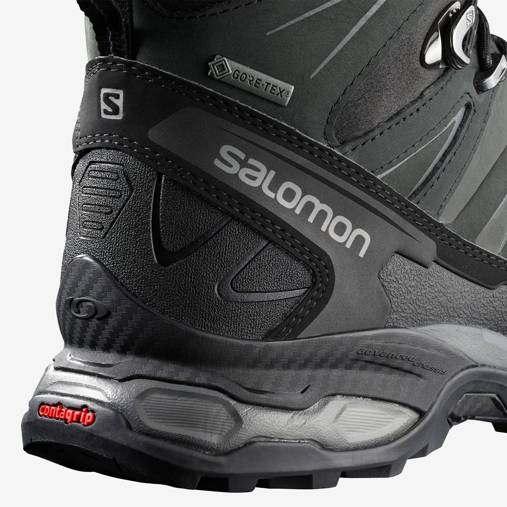 Men's Salomon X ULTRA TREK GORE-TEX Hiking Boots Green | EGBCSL-209