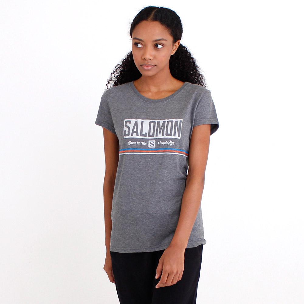 Women's Salomon 1947 SS W T Shirts Black | RBPIDH-746