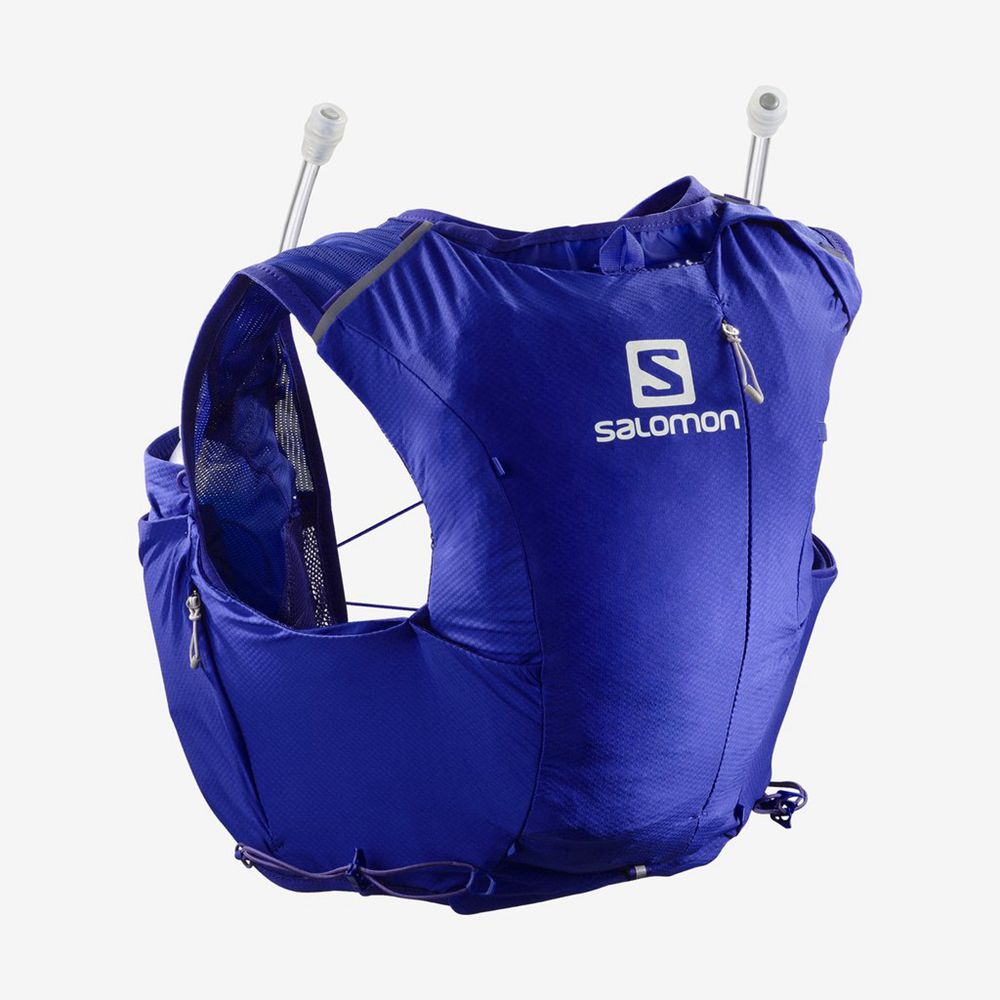 Women\'s Salomon ADV SKIN 8 SET HYDRATION PACK Packs Blue | JFDUZI-549