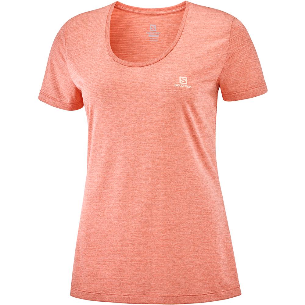 Women\'s Salomon AGILE SS W T Shirts Coral | ASYLBW-671