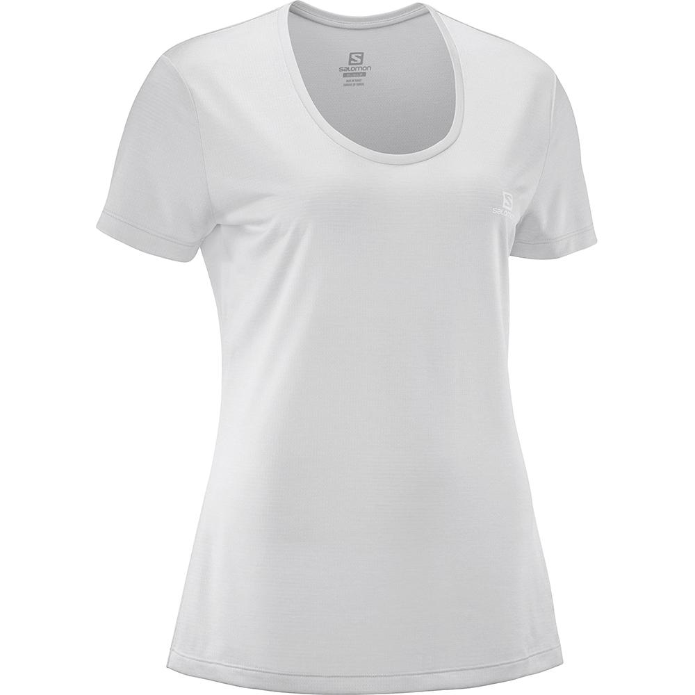 Women's Salomon AGILE SS W T Shirts Light Grey | BWHLZT-217