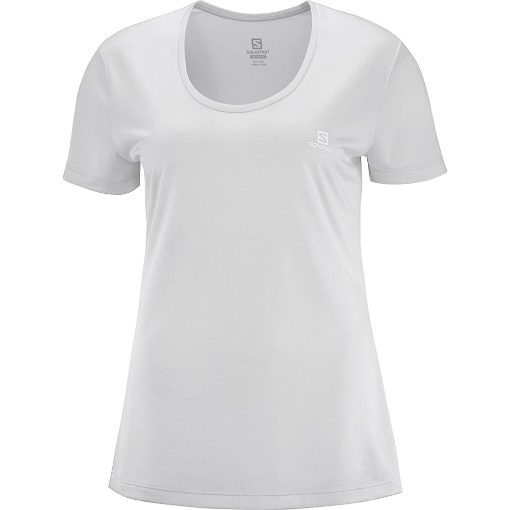 Women\'s Salomon AGILE SS W T Shirts Light Grey | BWHLZT-217