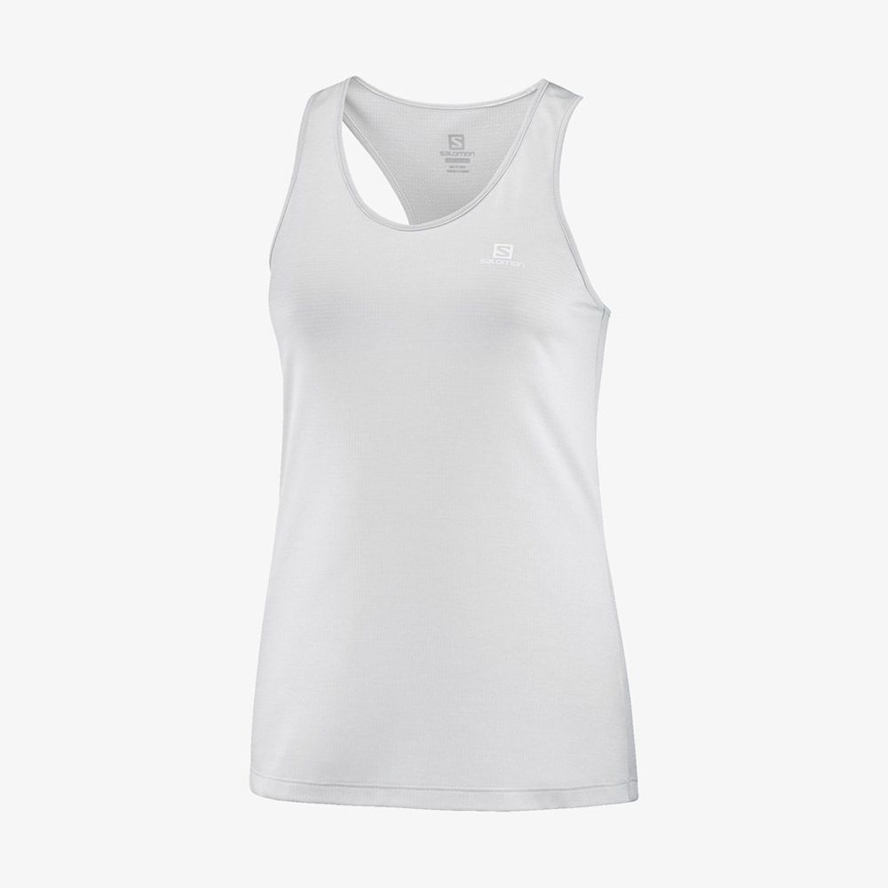 Women's Salomon AGILE Tank Grey | BDWTIZ-689