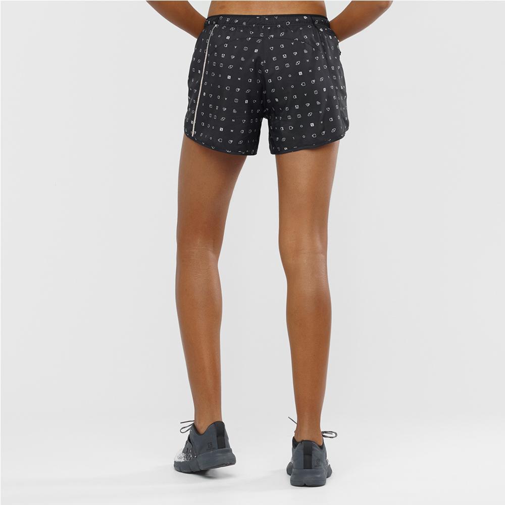 Women's Salomon AGILE W Shorts Black | SXLTER-298