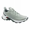 Women's Salomon ALPHACROSS BLAST Trail Running Shoes Grey / White | 5168BOLJE