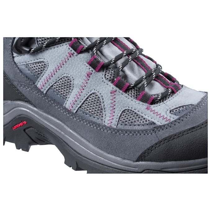 Women's Salomon AUTHENTIC LTR GTX W Hiking Boots Silver / Purple | RLXTSF-156