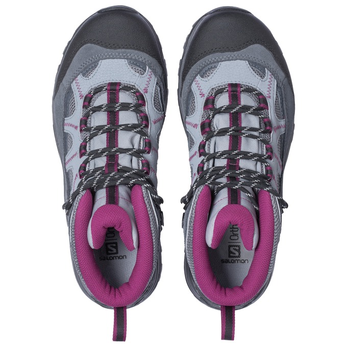 Women's Salomon AUTHENTIC LTR GTX W Hiking Boots Silver / Purple | RLXTSF-156