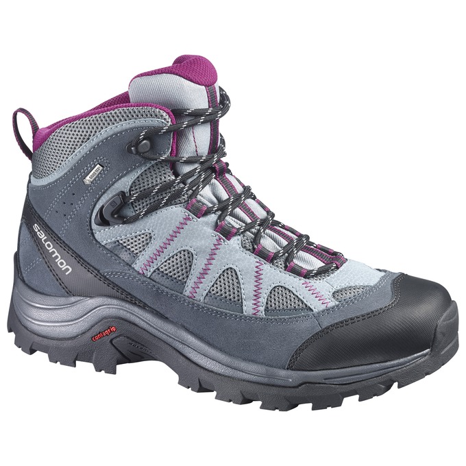 Women\'s Salomon AUTHENTIC LTR GTX W Hiking Boots Silver / Purple | RLXTSF-156