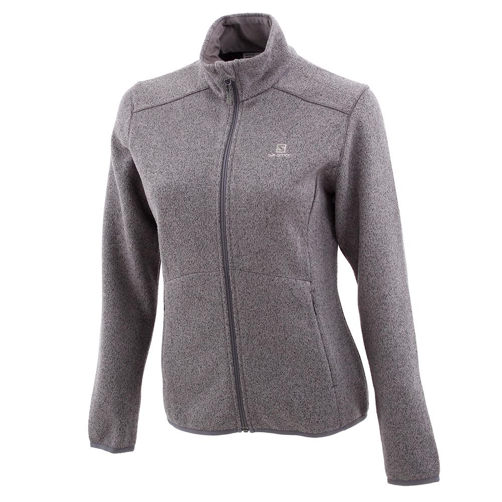 Women\'s Salomon BISTRA FZ W Jackets Grey | DYAWQJ-287