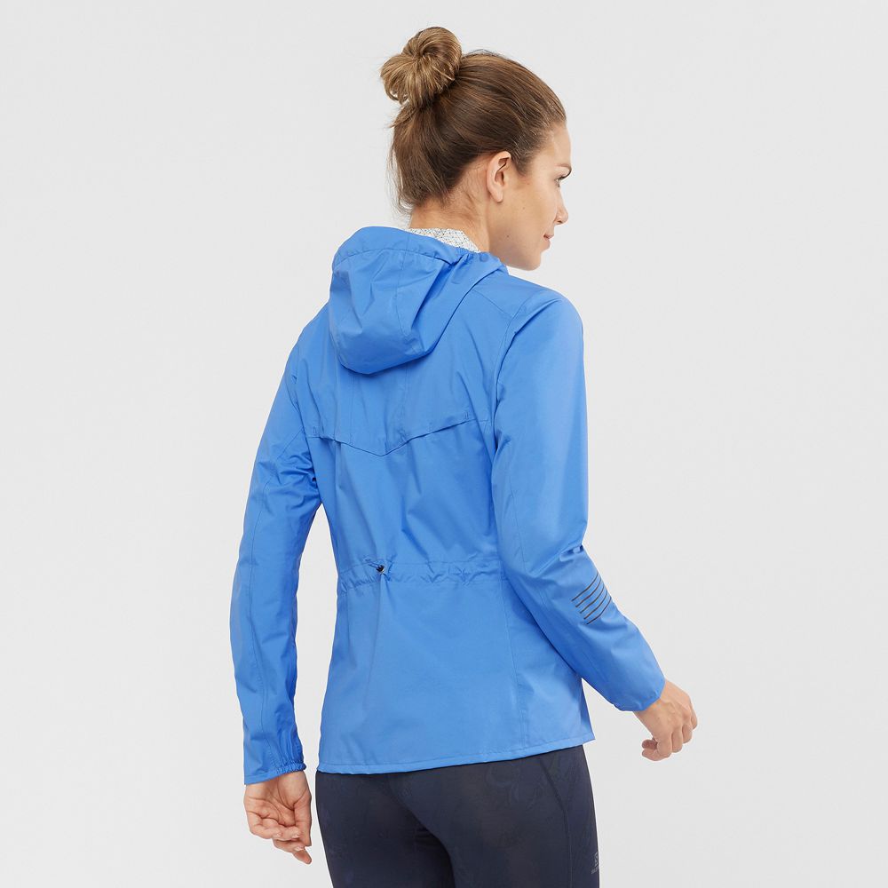 Women's Salomon BONATTI WATERPROOF Jackets Blue | 1760XYPOD