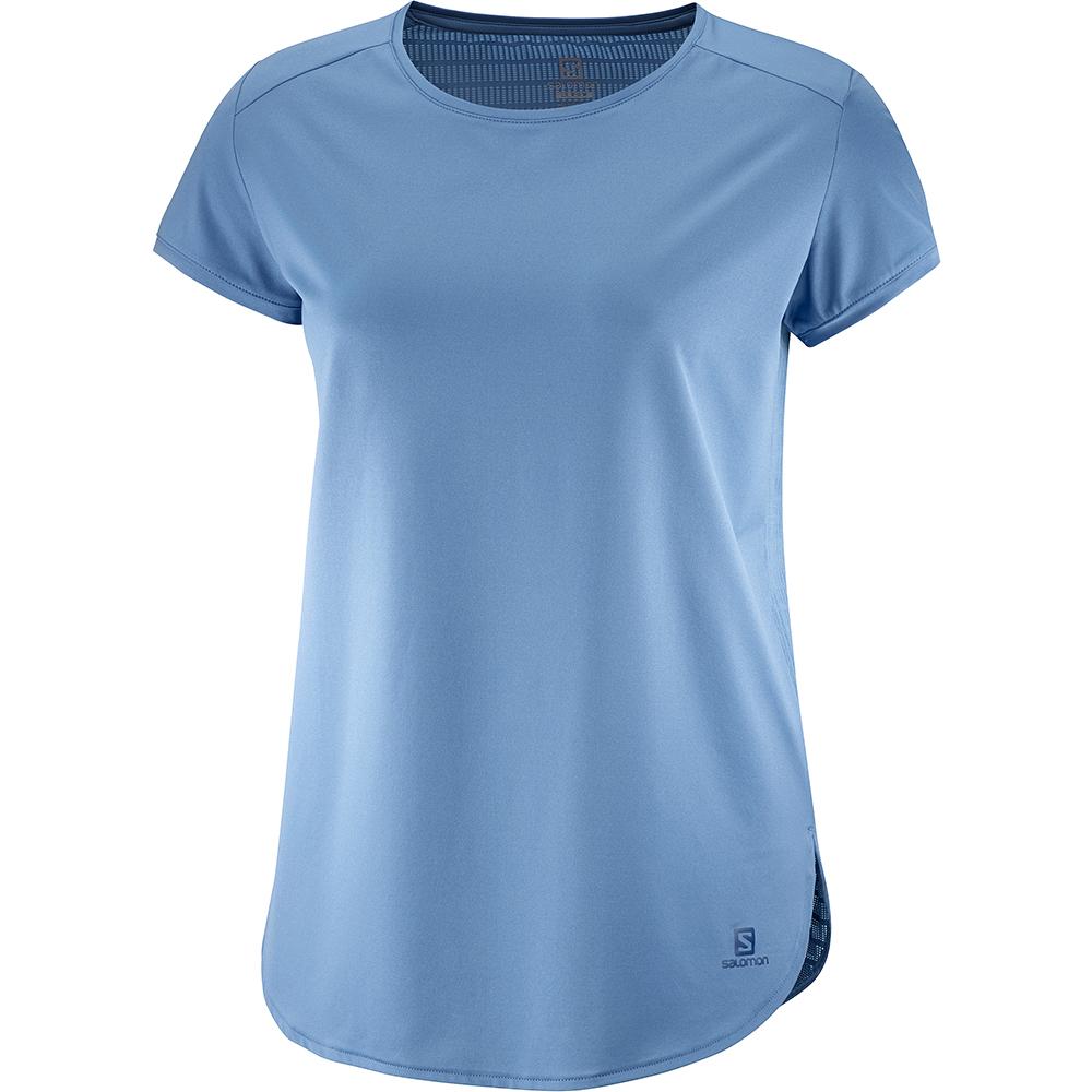 Women\'s Salomon COMET BREEZE W T Shirts Blue | KVSPXO-108