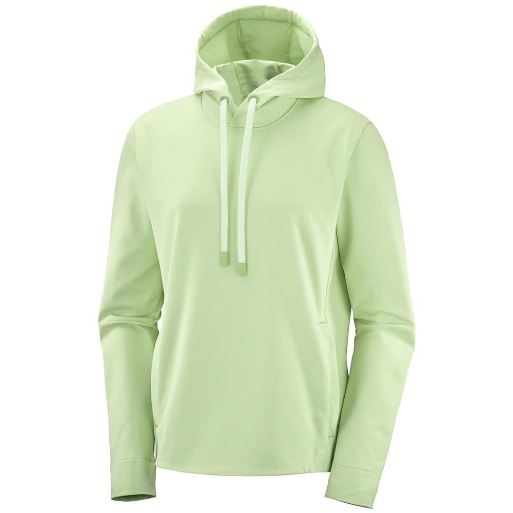 Women\'s Salomon COMET MID W Hoodie Lightgreen | VJEUQR-269