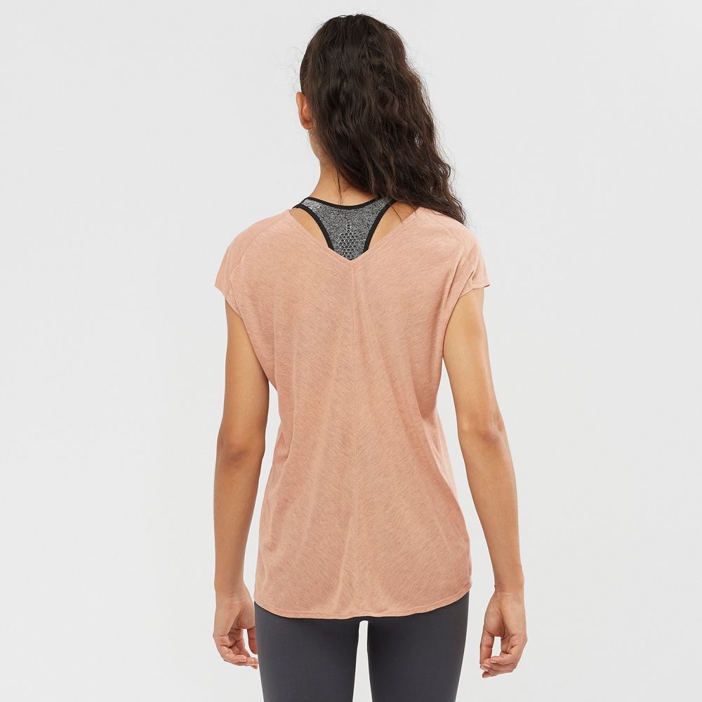 Women's Salomon COMET SHAPED W Tank Beige | SZETRQ-238