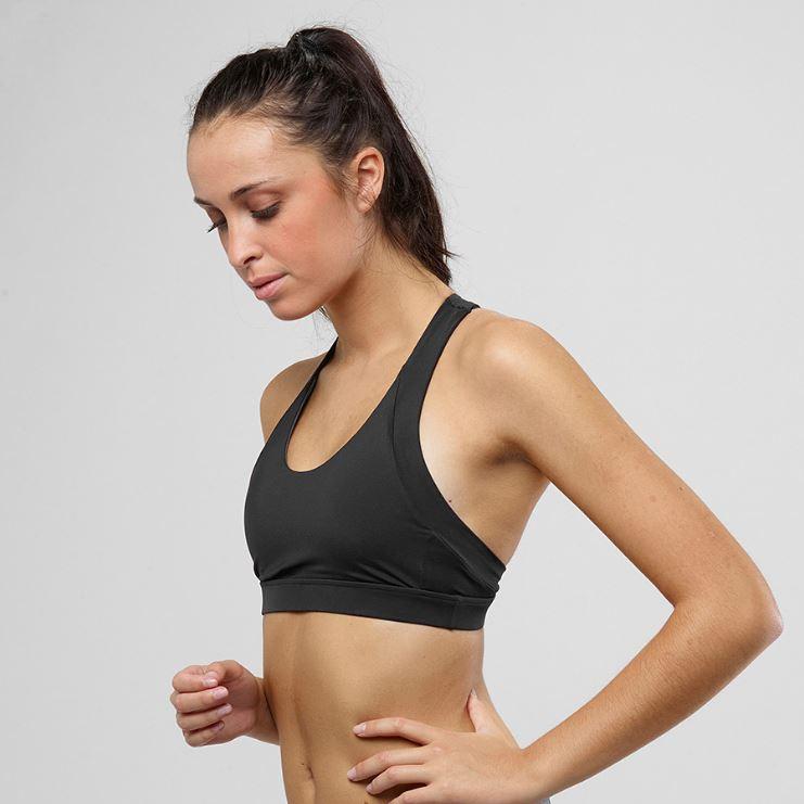 Women's Salomon COMET Sport Bra Black | RTMVPU-908