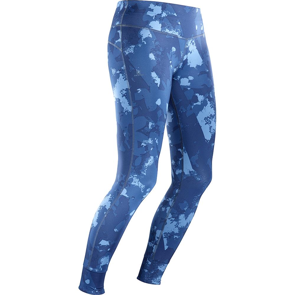 Women's Salomon COMET TECH LEG W Tights Dark Denim | HKOAEB-982