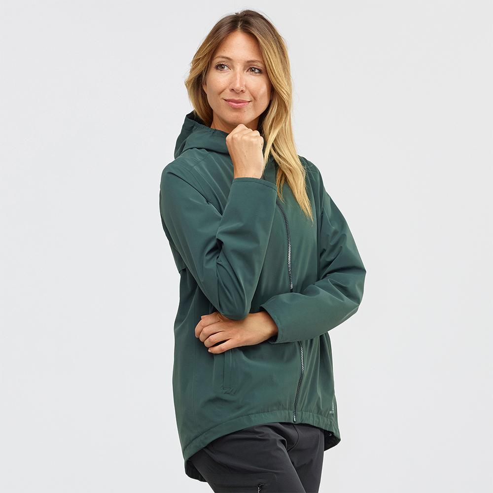 Women's Salomon COMET WP JKT W Jackets Green | NSICJE-085