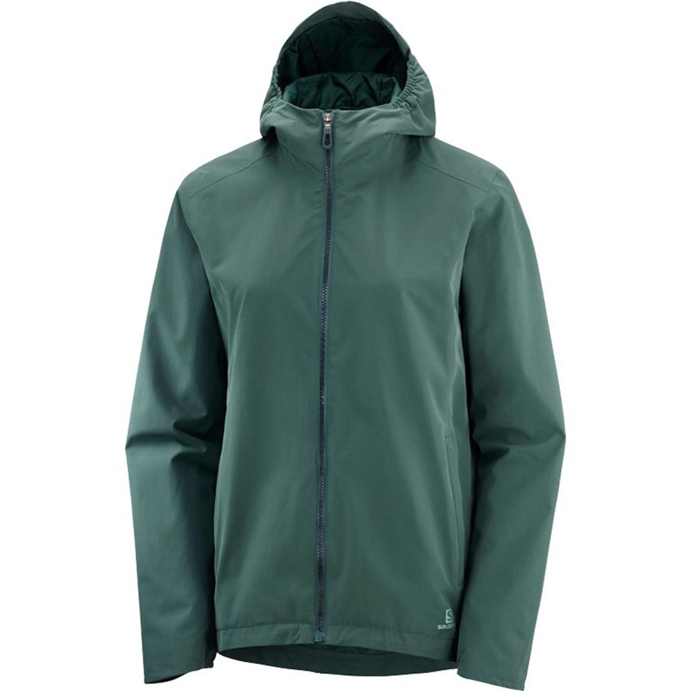 Women\'s Salomon COMET WP JKT W Jackets Green | NSICJE-085