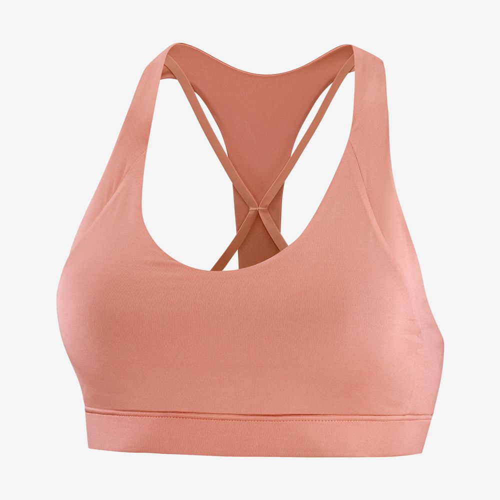 Women's Salomon COMET W Sport Bra Coral | OZDWXR-890