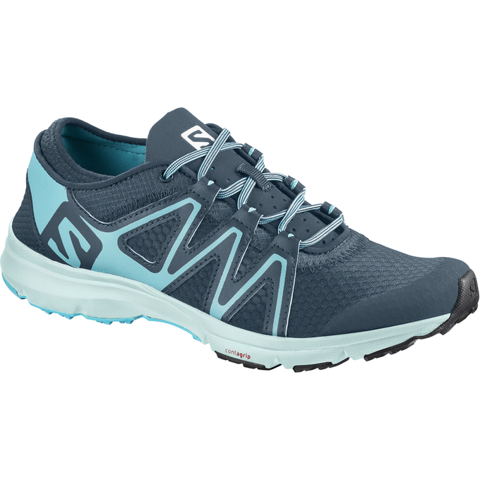 Women\'s Salomon CROSSAMPHIBIAN SWIFT W Water Shoes Light Turquoise / Navy | 5947VTEAP